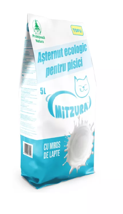 Nisip & Aşternut Igienic - Mitzura Asternut Vegetal Tofu Lapte 5 L