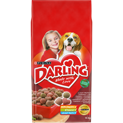 Hrană uscată - DARLING Hrana Uscata pentru Caini Vita si Legume 15 Kg