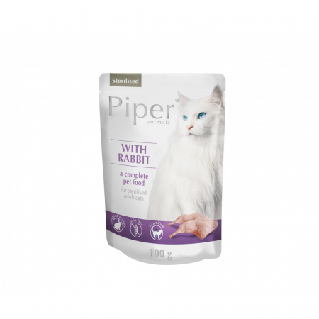 DOLINA NOTECI Hrana umeda PIPER CAT STERILISED, carne de iepure, 100 g