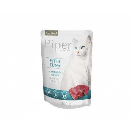 DOLINA NOTECI Hrana umeda PIPER CAT STERILISED, carne de ton, 100 g