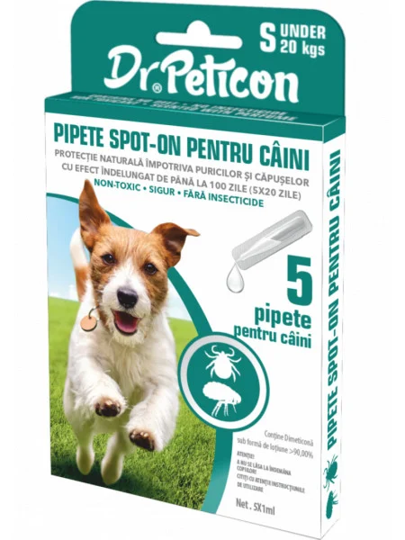 Antiparazitare externe/ interne - Dr. Peticon- Spot On dog 5 Pipete