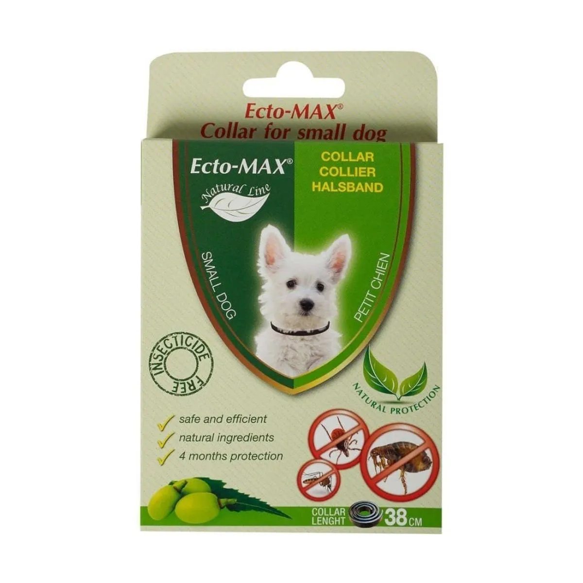Antiparazitare externe/ interne - Ecto Max Zgarda Antiparazitara, 38 cm
