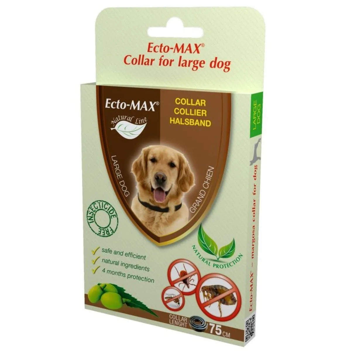 Antiparazitare externe/ interne - Ecto Max Zgarda Antiparazitara, 75 cm