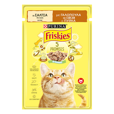 Pisici - Friskies Hrana Umeda pentru Pisici cu Curcan in Sos 85g