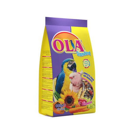 Păsări - HRANA COMPLETA OLA PENTRU PAPAGALI MARI 800G