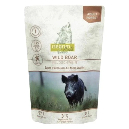 Hrană umedă - Hrana Umeda Caini ISEGRIM Monoprotein Adult Porc Mistret 410g
