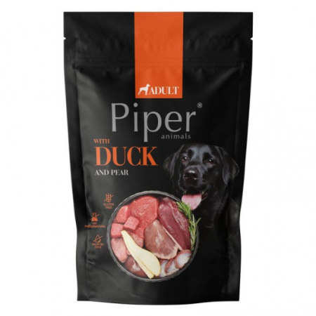 Hrană umedă - Hrana umedă pentru câini PIPER, rață și pere, 500g
