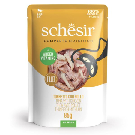 Hrană umedă - Hrana umeda pentru pisici Schesir ton si pui