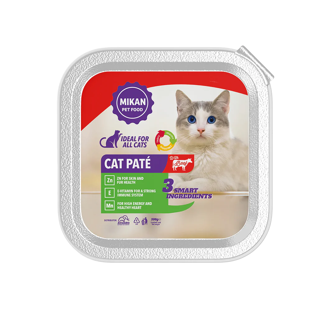 Hrană umedă - Hrană umedă tip pate pentru pisici cu vita 100 g