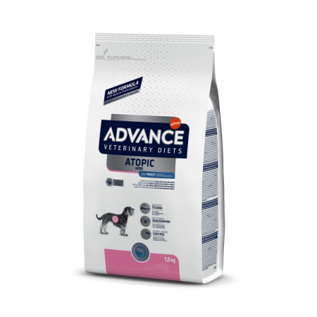 Diete veterinare caini - Hrana uscata pentru caini Advance Dog Mini Atopic, Derma Care, 1.5KG