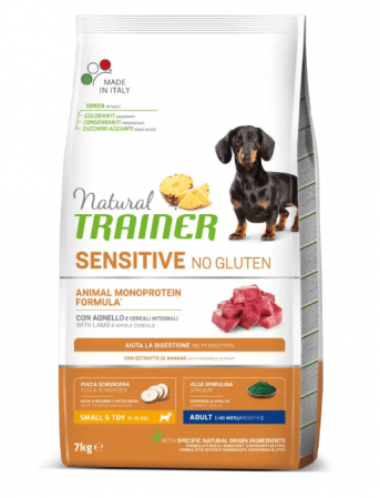 Hrană uscată - Hrana uscata pentru caini Natural Trainer, Miel, 7 Kg