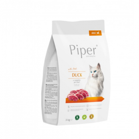 Hrană uscată - Hrana uscata pentru pisici Piper Adult, rata, 3kg