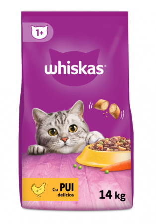 Hrană uscată - Hrana uscata pentru pisici Whiskas, Pui, 14Kg