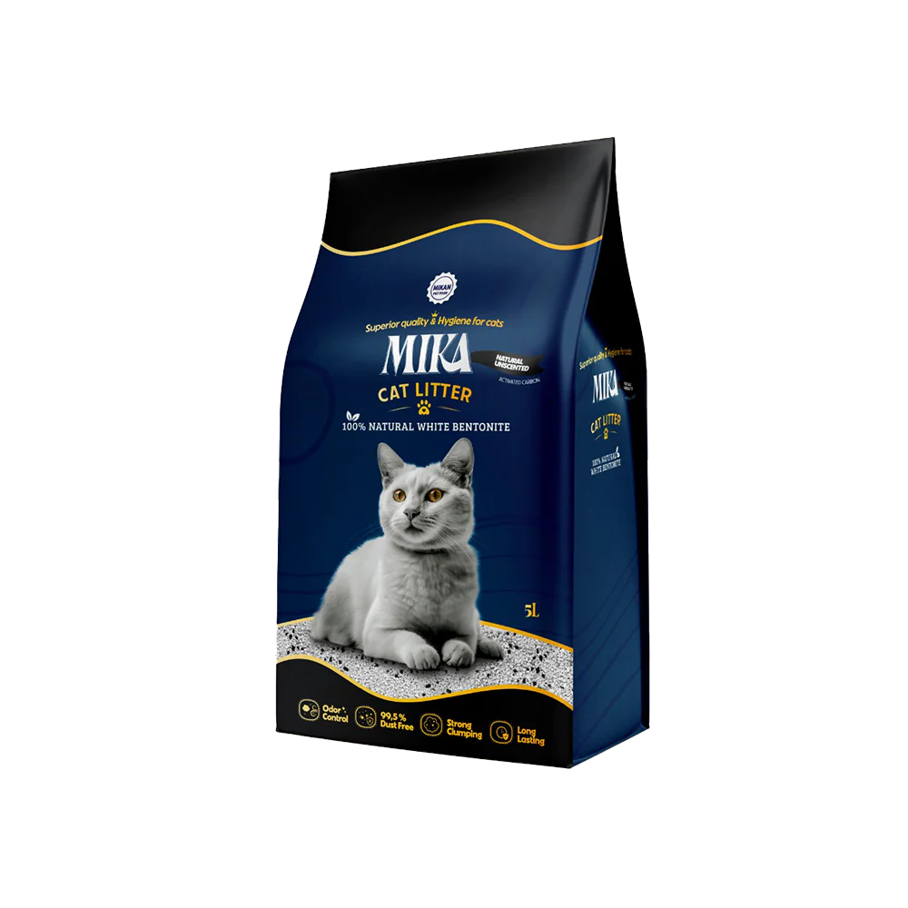 Nisip & Aşternut Igienic - Mika așternut pentru pisici cu carbon activ 5L