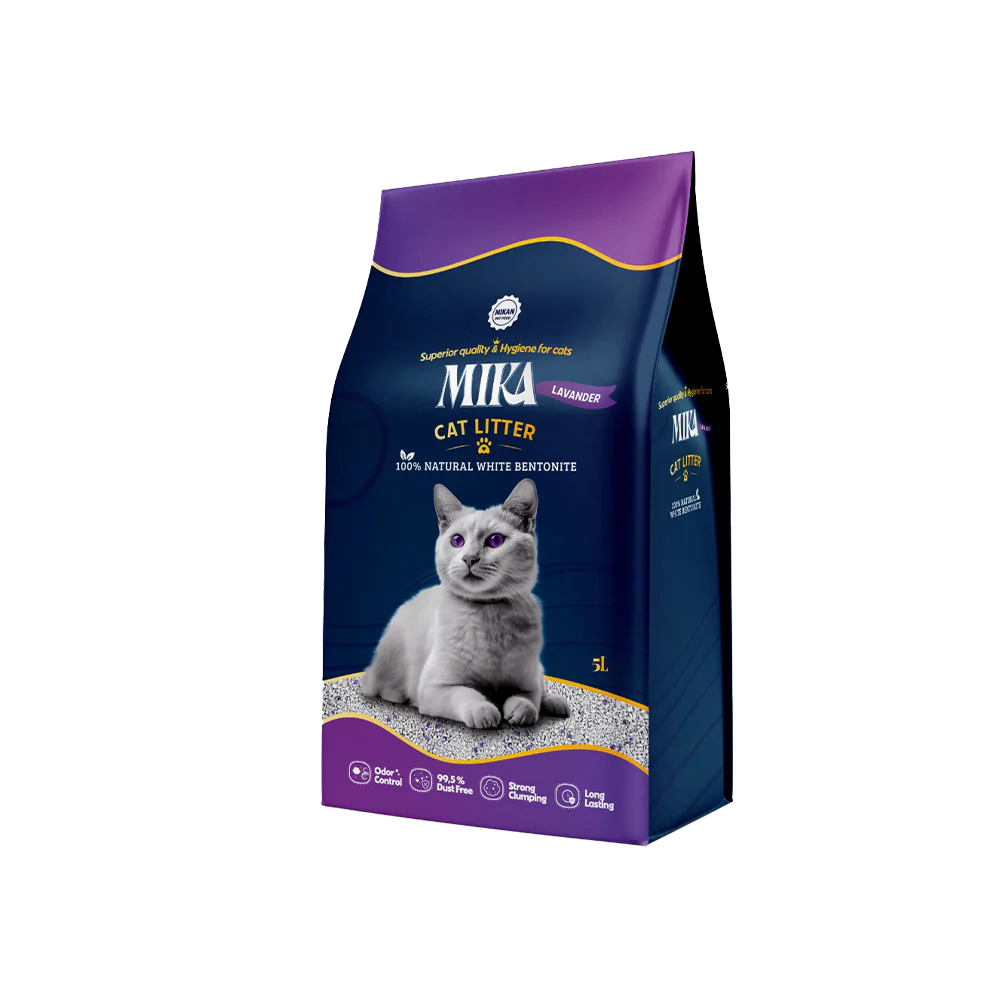 Nisip & Aşternut Igienic - Mika așternut pentru pisici cu lavandă 5L