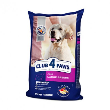 Hrană uscată - Hrană uscată pentru câini adulț, talie mare, Club 4 Paws PREMIUM, găină, 14 kg
