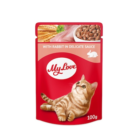 Hrană umedă - My Love Plic Pisica Iepure In Sos Delicat 100gr