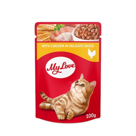 Hrană umedă - My Love Plic Pisica Pui In Sos Delicat 100gr
