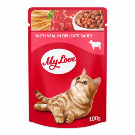 Hrană umedă - My Love Plic Pisica Vita In Sos Delicat 100gr