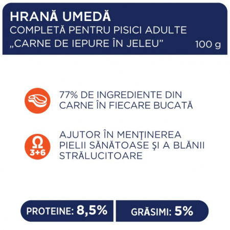 CLUB 4 PAWS CAT PLIC ADULT CU IEPURE 100g [4]
