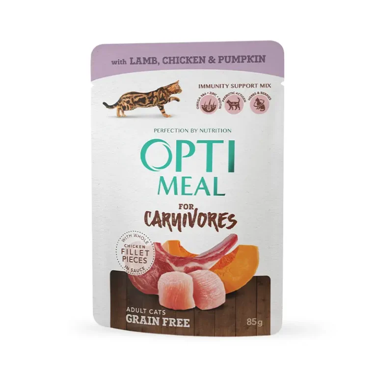 OPTIMEAL CAT PLIC GRAIN FREE CU MIEL,PUI ȘI DOVLEAC 0,85g