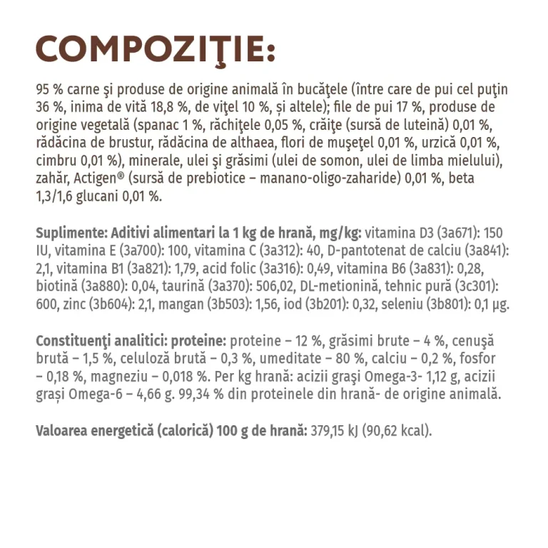 OPTIMEAL CAT PLIC GRAIN FREE CU VIȚEL,PUI ȘI SPANAC 85g [2]