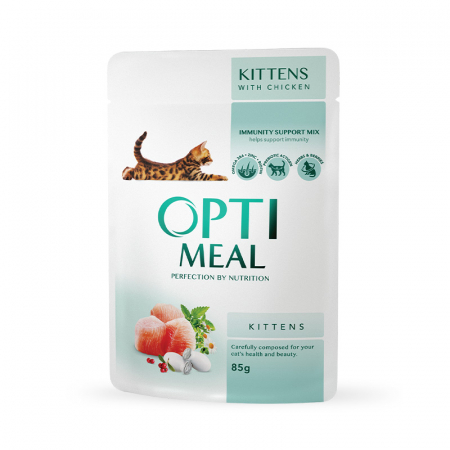 OPTIMEAL CAT PLIC KITTEN JUNIOR CU PUI 85g