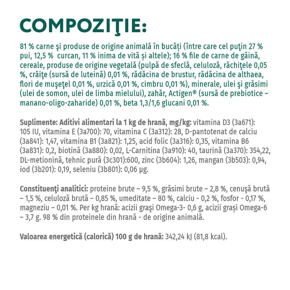 OPTIMEAL CAT PLIC STERILISED DIN CURCAN CU PUI 85g [2]
