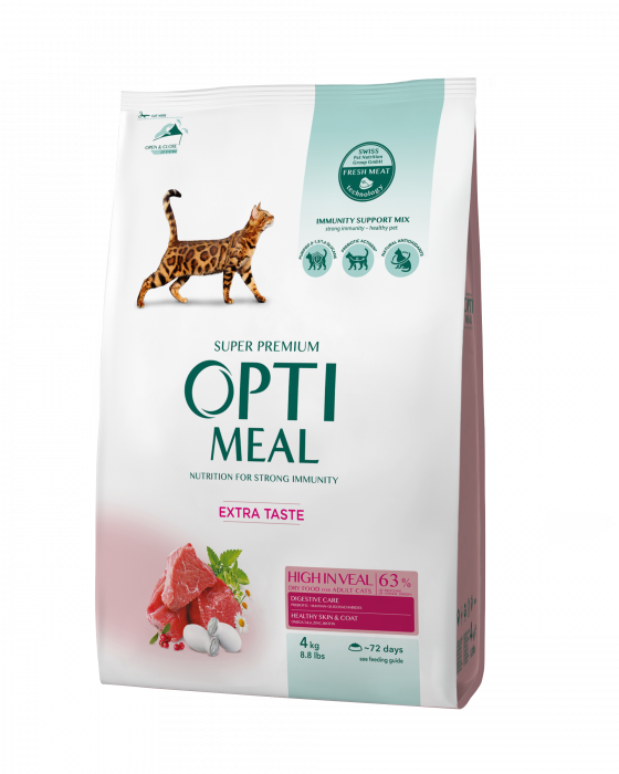 Hrană uscată - Optimeal Hrana uscata pisici adulte - cu Vita, 4kg