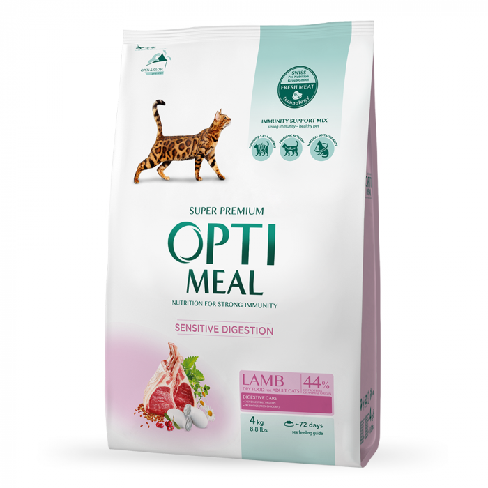 Optimeal Sensitive Hrana uscata pisici adulte - cu Miel, 4kg [3]