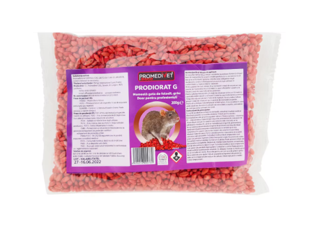 Produse VET - Otrava soareci si sobolani, Raticid Promedivet PRODIORAT G - 200gr