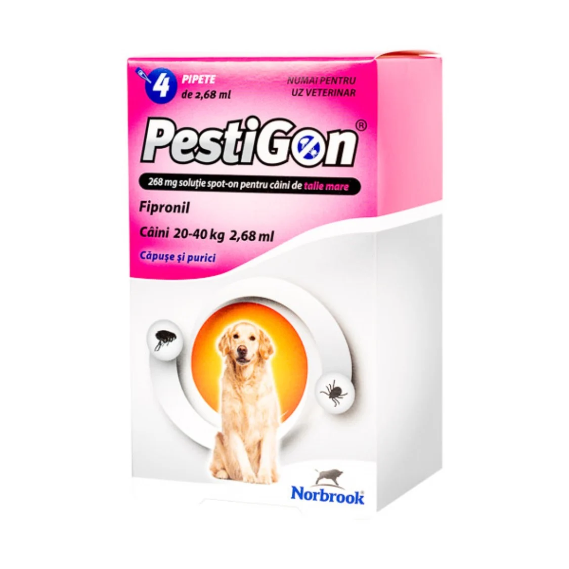Câini - PestiGon Dog L spot on (20-40kg) fipronil x 4 pipete