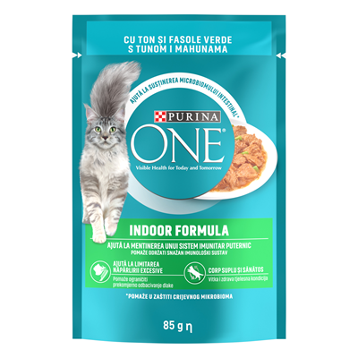 Hrană umedă - PURINA ONE Hrana Umeda pentru Pisici cu Ton si Fasole 85 g