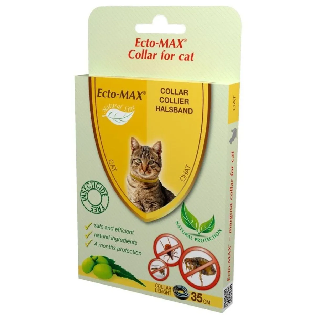 Antiparazitare externe/ interne - Ecto Max Zgarda Antiparazitara, 35 cm