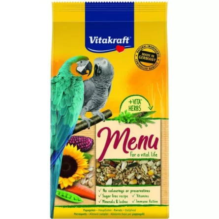 Păsări - VITAKRAFT MENIU PAPAGALI 1 KG