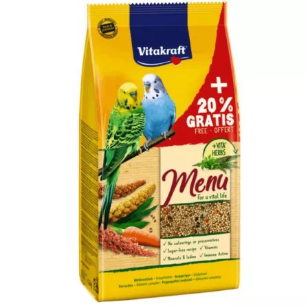 Păsări - VITAKRAFT MENIU PERUSI 1 KG + 20 % GRATIS