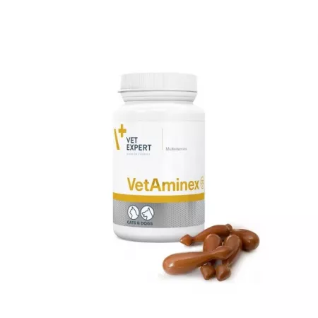Câini - Vitamine si minerale pentru caini si pisici VetAminex Twist Off, 60 capsule, VetExpert