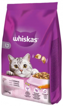 WHISKAS Hrană uscată pentru pisici Adulte, cu Somon 1,4kg [1]