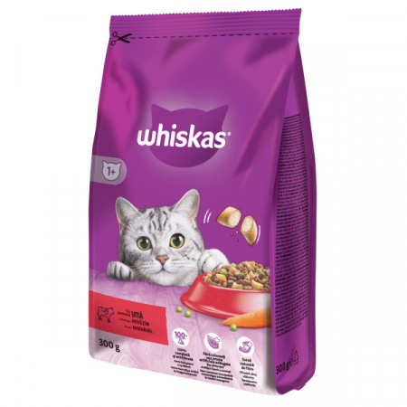 Hrană uscată - Whiskas Pisici Adulte cu Vita 300 g