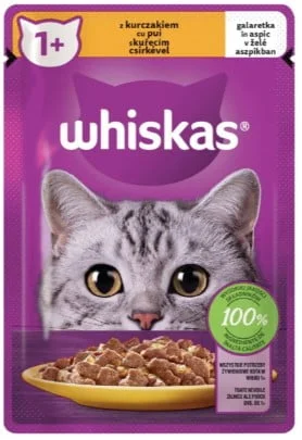 Pisici - Whiskas Plic cu Pui in Aspic 85g