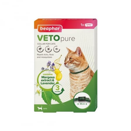 Antiparazitare externe/ interne - ZGARDA ANTIPARAZITARA PENTRU PISICI VETOPURE BEAPHAR 35CM