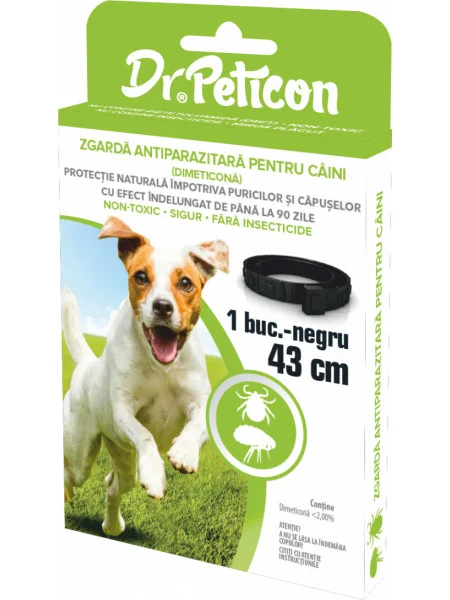 Antiparazitare externe/ interne - Zgarda antiparazitara catei Dr. Peticon