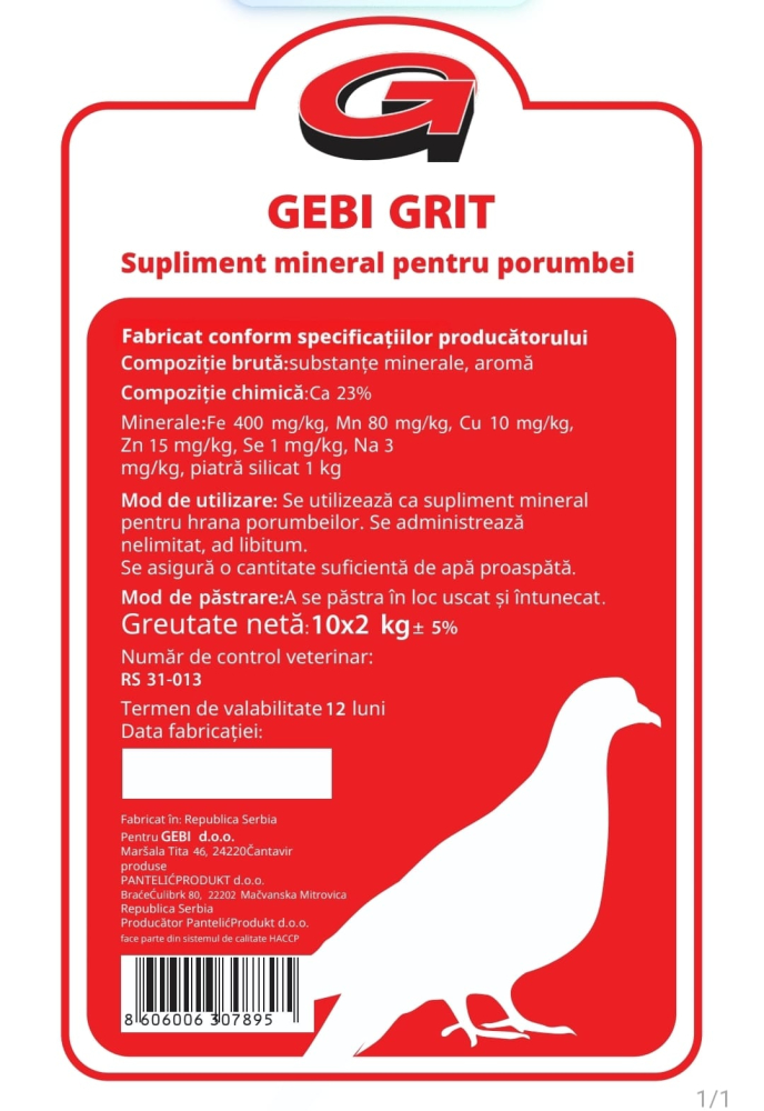 Grit mineral pentru Porumbei [2]