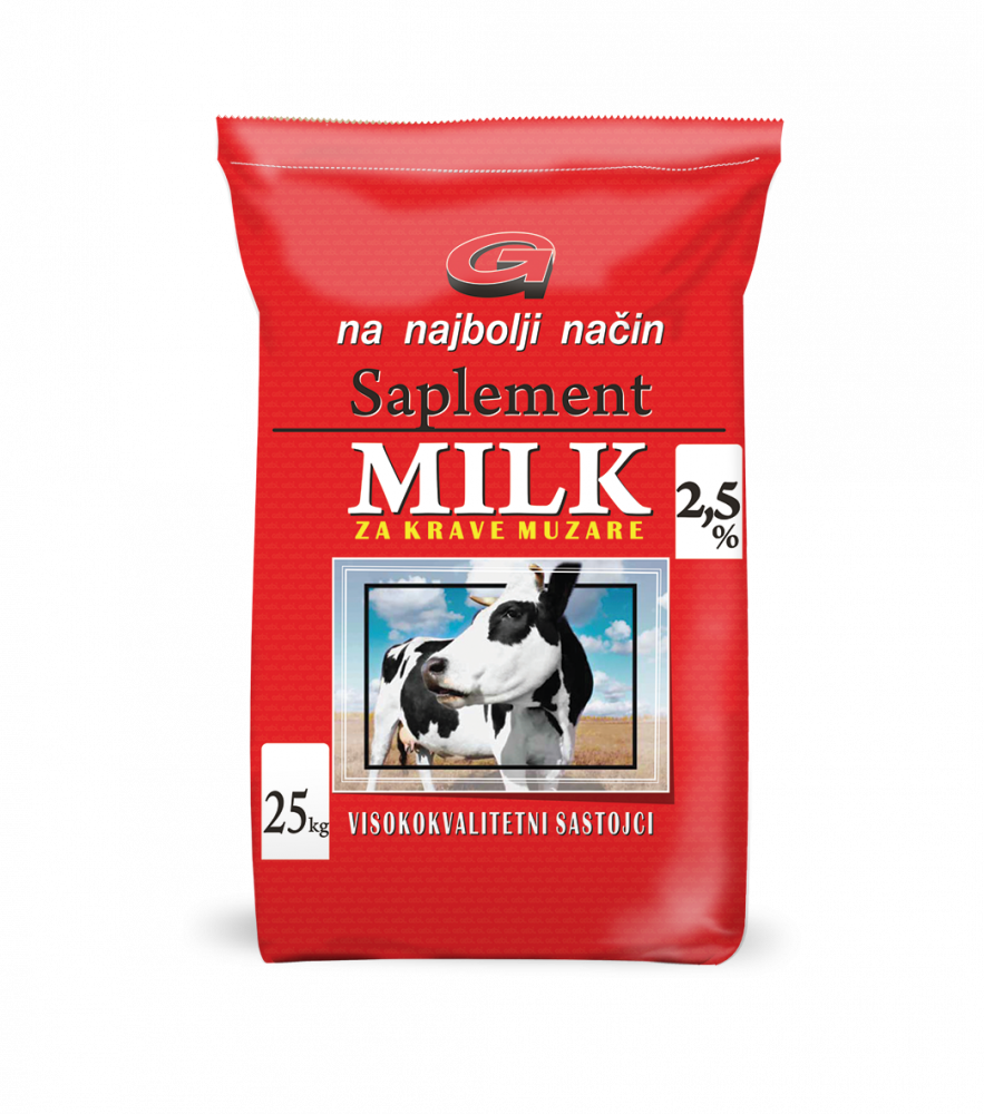 Supliment Milk 2,5% – Concentrat suplimentar pentru vaci de lapte cu productivitate ridicată [1]