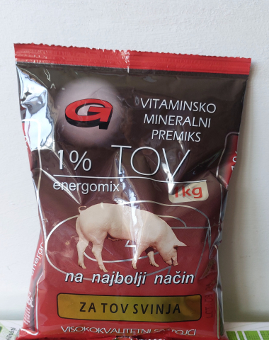 SUPLIMENTE NUTRITIVE PENTRU ANIMALE - EnergoMix Tov 1% Premix vitaminic-mineral pentru ingrasarea porcilor 1kg