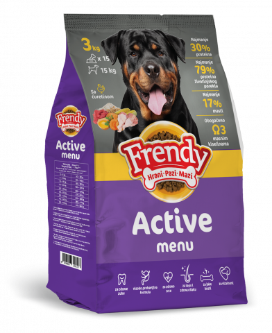 Import EmagMarketplace - FRENDY ACTIVE 3Kg- Hrana uscata pentru caini adulti. Amestec complet pentru toate rasele si toate taliile. -3 kg