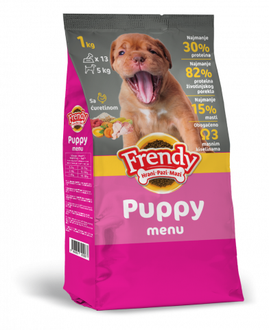 Hrana pentru caini - FRENDY Puppy 10Kg- Hrana uscata pentru cainii tineri. Amestec complet pentru toate rasele, toate taliile. -10 kg