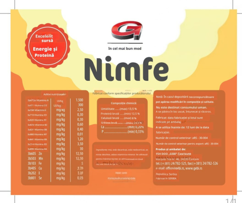 Hrană pentru păsări, perusi, Nimfe, amestec premium de cereale cu vitamine și minerale, 10 kg [1]