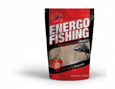 NALUCI DE PESTE - ENERGOFISHING 1Kg- Nada pentru pesti cu gust de capsuni, forma fainoasa, 1kg