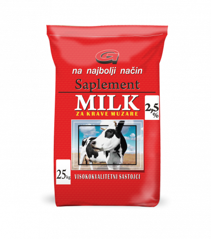 SUPLIMENTE NUTRITIVE PENTRU ANIMALE - Supliment Milk 2,5% – Concentrat suplimentar pentru vaci de lapte cu productivitate ridicată